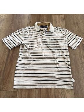 Puritan Mens M Vintage Striped Pocket Polo Shirt 90s
